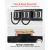 VEVOR E-Track Tie-Down Rail Kit, 4 Pack 1.3 ft E Track Rails, 2 U-Shaped Hooks, 2 Tool Holders, 2 Track Shelf Brackets, 2 Tire Holders, 2 Cable Storage Rings, 8 End Caps & 1 Bag, Fit for Vans Trailers
