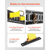VEVOR E-Track Tie-Down Rail Kit, 4 Pack 1.3 ft E Tracks Set, 21 Pcs Includes 2 Ratchet Straps & 4 O-Rings & 4 Tie-Offs with D-Ring & 2 Single Slots & 8 End Caps & 1 Bag, Fit for Garages Vans Trailers