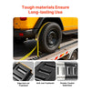VEVOR E-Track Tie-Down Rail Kit, 6 Pack 5 ft E Track Rails, 26 Pcs Includes 2 Ratchet Straps & 6 O-Rings & 6 Tie-Offs with D-Ring & 12 End Caps, Fit for Garages Vans Trailers Motorcycles