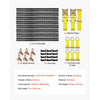 VEVOR E-Track Tie-Down Rail Kit, 6 Pack 5 ft E Track Rails, 26 Pcs Includes 2 Ratchet Straps & 6 O-Rings & 6 Tie-Offs with D-Ring & 12 End Caps, Fit for Garages Vans Trailers Motorcycles