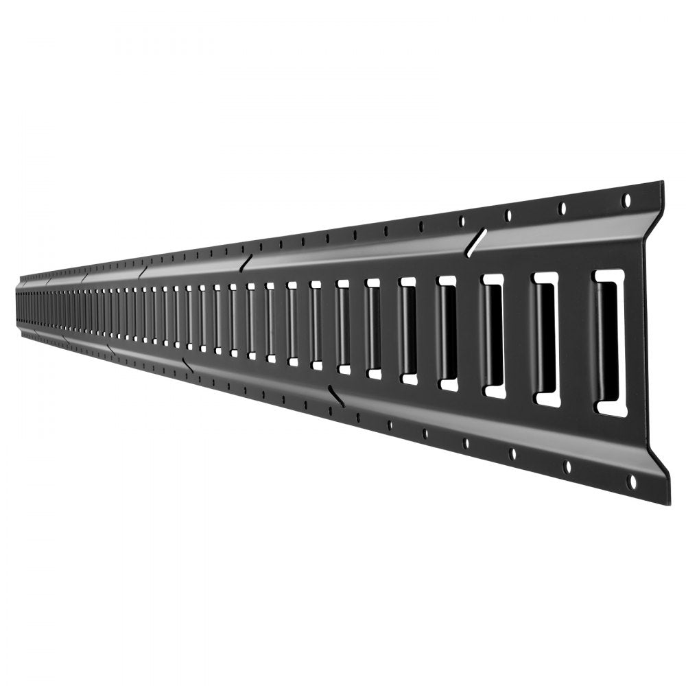 VEVOR E-Track Tie-Down Rail Kit, 4 Pack 7.7 ft E Track Rails, 26 Pcs Includes 2 Ratchet Straps & 8 O-Rings & 8 Tie-Offs with D-Ring & 8 End Caps, Fit for Garages Vans Trailers Motorcycles