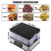 VEVOR Food Dehydrator Machine, 5-Tray Fruit Dehydrator, 300W Electric Food Dryer w/ Digital Adjustable Timer & Temperature for Jerky, Herb, Meat, Beef, Fruit, Dog Treats and Vegetables, ETL Listed