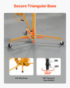 VEVOR 16ft Drywall Lift, Heavy-Duty 150 lbs Sheetrock Hoist with Adjustable Telescoping Arm, Lockable Wheels, Drywall Lifter Panel Jack Hoist Tools Ideal for Ceiling & Wall Installation (Yellow)
