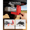 VEVOR Trailer Hitch Lock, Fits for 1-7/8 in, 2 in, 2-5/16 in Couplers, Heavy-Duty Anti-Theft Trailer Ball Lock with 3 Keys, Prying-Resistant & Impact-Resistant, Fits for RVs, Boats, Trailers, Red