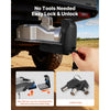 VEVOR Trailer Hitch Lock, Fits for 1-7/8 in, 2 in, 2-5/16 in Couplers, Heavy-Duty Anti-Theft Trailer Ball Lock with 3 Keys, Prying-Resistant & Impact-Resistant, Fits for RVs, Boats, Trailers, Black