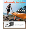 VEVOR Kayak Cart, 200 lbs Load Capacity, Foldable Kayak Trolley with 10-inch Solid Rubber Tires & 1 Ratchet Strap, Paddle Board Trolley for Carrying Kayaks, Canoes, Paddleboards, Float Mats, Jon Boats