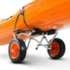 VEVOR Kayak Cart, 250 lbs Load Capacity, Foldable Kayak Trolley with 10-inch Solid Rubber Tires & 1 Ratchet Strap, Paddle Board Trolley for Carrying Kayaks, Canoes, Paddleboards, Float Mats, Jon Boats