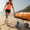 VEVOR Kayak Cart, 350 lbs Load Capacity, Kayak Trolley with 12-inch Inflatable PU Tires & 2 Straps, Assembles & Disassembles Within Seconds, Paddle Board Trolley for Carrying Kayaks and Canoes