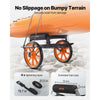 VEVOR Kayak Cart, 330 lbs Load Capacity, Canoe Cart Dolly with 15-inch Solid Rubber Tires & Kickstand, Assembles & Disassembles Within Seconds, Paddle Board Trolley for Kayaks, Canoes, Paddleboards