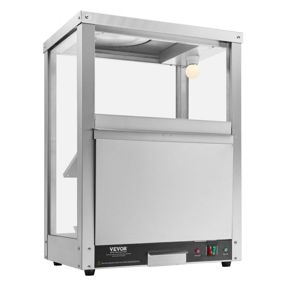 VEVOR Commercial Nacho Chip Warmer, 85QT Chip Warmer Machine with Heating Base and Warming Light, Nacho Machine with Deflection Board, Stainless Steel, for Nacho Chips, Popcorn, Potato Chips, Peanut