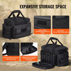VEVOR Range Bag for 4 Pistols, Tactical Gun Range Bag with 3 Detachable Baffles & 6 Magazines, Firearm Shooting Handgun Bag for Outdoor Hunting Shooting Pistol Bag with Single Shoulder Strip, Black