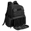 VEVOR Tactical Range Backpack for 6 Pistols, Gun Backpack with 6 Independent Pistol Bags & 10 Magazines, Pistol Backpack for Outdoor Hunting Shooting, Range Bag for Handguns Lockable Zipper, Black