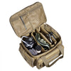 VEVOR Range Bag for 4 Pistols, Tactical Gun Range Bag with 3 Detachable Baffles & 6 Magazines, Firearm Shooting Handgun Bag for Outdoor Hunting Shooting Pistol Bag with Single Shoulder Strip, Brown