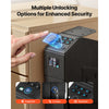 VEVOR Gun Safe, Slider Handgun Gun Safe with Screen, Fingerprint/Password/Key, 3-Way Quick Access Firearm Case Box with LED for 1 Pistol & Magazine, Mounted Gun Box for Nightstand Bedside Desk Car