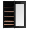 VEVOR 32 Bottle Wine Fridge, Freestanding Wine Cooler Refrigerator, Dual Zone Cooler, 41℉ to 65℉ Adjustable Temp Mini Cellar, Glass Door, For Home Office Bar, Red White Champagne or Sparkling Wines