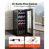 VEVOR 20 Bottle Wine Fridge, Freestanding Wine Cooler Refrigerator, Dual Zone Cooler, 41℉ to 65℉ Adjustable Temp Mini Cellar, Glass Door, For Home Office Bar, Red White Champagne or Sparkling Wines