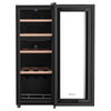 VEVOR 20 Bottle Wine Fridge, Freestanding Wine Cooler Refrigerator, Dual Zone Cooler, 41℉ to 65℉ Adjustable Temp Mini Cellar, Glass Door, For Home Office Bar, Red White Champagne or Sparkling Wines