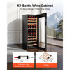 VEVOR 42 Bottle Wine Fridge, Freestanding Wine Cooler Refrigerator, Dual Zone Cooler, 41℉ to 65℉ Adjustable Temp Mini Cellar, Glass Door, For Home Office Bar, Red White Champagne or Sparkling Wines