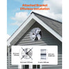 VEVOR Gable Mount Fan, 15 Inch Attic Exhaust Fan with Adjustable Thermostat & Outer Mesh, 1300 CFM House Ventilator Cools Up to 1850 Sq.Ft, Quiet Ventilation for Roof, Garage & Shop, Galvanized Color