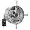 VEVOR Gable Mount Fan, 15 in Gable Attic Vent Exhaust Fan with Thermostat, 1300 CFM Cooling and Ventilation for Home, Garage, Warehouses, Workshops, Carbon Steel Housing with Mounting Bracket, Silver
