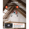 VEVOR Gable Mount Fan, 15 in Attic Vent Exhaust Fan 1650 CFM Thermostat, Cooling and Ventilation for Home, Garage, Warehouse, Workshop, Carbon Steel Housing with Mounting Brackets & Hardware, Orange