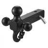 VEVOR Trailer Hitch, Tri-Ball Mount with Hook & Pin, Trailer Ball Size 1-7/8", 2" and 2-5/16", Fit 2-Inch Hitch Receiver, Max 10,000 lbs Ball Hitch, Towing Hitch for RVs, SUVs, ATVs, and Trucks, Black