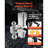 VEVOR Adjustable Trailer Hitch, 8-Inch Drop Hitch, Tri-Ball Mount for 2.5-Inch Hitch Receiver, Trailer Ball Size 1-7/8", 2" & 2-5/16", Max 18500 lbs Ball Hitch, Towing Hitch for RVs, ATVs, and Trucks