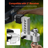 VEVOR Adjustable Trailer Hitch, 6-Inch Drop Hitch, Tri-Ball Mount for 2-Inch Hitch Receiver, Trailer Ball Size 1-7/8", 2" and 2-5/16", Max 15000 lbs Ball Hitch, Towing Hitch for RVs, ATVs, and Trucks