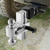 VEVOR Adjustable Trailer Hitch, 6-Inch Drop Hitch, Tri-Ball Mount for 2-Inch Hitch Receiver, Trailer Ball Size 1-7/8", 2" and 2-5/16", Max 15000 lbs Ball Hitch, Towing Hitch for RVs, ATVs, and Trucks
