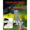 VEVOR Adjustable Trailer Hitch, 8-Inch Drop Hitch, Tri-Ball Mount for 2-Inch Hitch Receiver, Trailer Ball Size 1-7/8", 2" and 2-5/16", Max 15000 lbs Ball Hitch, Towing Hitch for RVs, ATVs, and Trucks
