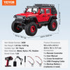 VEVOR Remote Control Car, 1:24 Scale RC Car for Kids, All Terrain 4WD Off-Road Truck with Full Lighting, 1 Extra Shell & 2 Rechargeable Batteries, 2-Speed Hobby Racing Car for 14+ Years Boys Girls