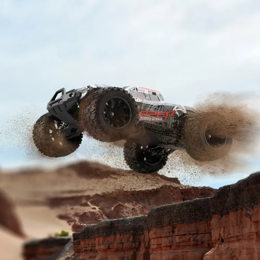 VEVOR Remote Control Car, 1:14 Scale RC Car for Kids, All Terrain 4WD Off-Road Monster Truck with 45° Wheelie & 2 Batteries, 38 km/h High Speed Hobby Racing Car - Ideal Gift for 8+ Years Kids