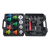 VEVOR 14 pcs Universal Radiator Pressure Tester Kit, Coolant Pressure Tester Kit with Manual Pump and Color-coded Steel Test Cap Adapters, with Toolbox, For Cars Motorcycles Trucks Cooling System