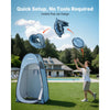 VEVOR Pop up Shower Tent, Instant Portable Privacy Tent Changing Room with Hanging Bag, Ground Stakes, Ropes, Carry Bag, 190T Polyester with Silver Coating, Quick Setup, for Camping, Beach, Fishing