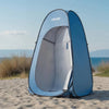 VEVOR Pop up Shower Tent, Instant Portable Privacy Tent Changing Room with Shower Bag, Ground Stakes, Ropes, Carry Bag, 190T Polyester with Silver Coating, Quick Setup, for Camping, Beach, Fishing