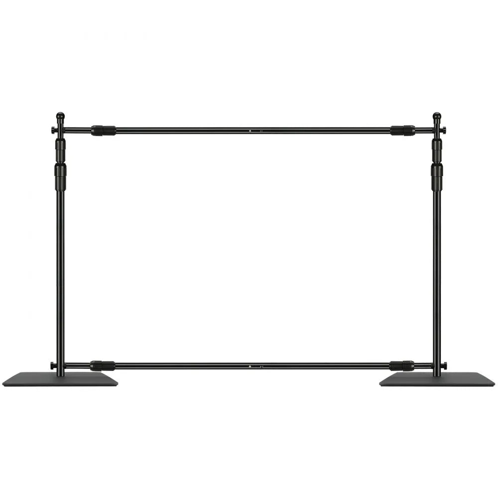 VEVOR 10ft x 10ft Pipe and Drape Kit, Heavy Duty Backdrop Stand with Carbon Steel Base, Adjustable Backdrop Support with 6 Clamps and A Carry Bag for Wedding, Party, Event, Photography, and Exhibition
