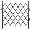 VEVOR Single Folding Security Gate, 48\" H x 66\" W Folding Door Gate, Steel Accordion Security Gate, Flexible Expanding Security Gate, 360° Rolling Barricade Gate, Scissor Gate or Door with Padlock