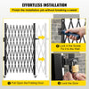 Single Folding Security Gate, 74"W x 51.57"H Folding Door Gate, Steel Accordion Security Gate, Flexible Expanding Security Gate, 360° Rolling Barricade Gate, Scissor Gate or Door with Padlock