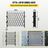 VEVOR Single Folding Security Gate, 7 ft H x 7 ft W Folding Door Gate, Steel Accordion Security Gate, Flexible Expanding Security Gate, 360° Rolling Barricade Gate, Scissor Gate/Door with Padlock