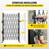 VEVOR Single Folding Security Gate, 7 ft H x 7 ft W Folding Door Gate, Steel Accordion Security Gate, Flexible Expanding Security Gate, 360° Rolling Barricade Gate, Scissor Gate/Door with Padlock