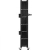 VEVOR Single Folding Security Gate, 7 ft H x 7 ft W Folding Door Gate, Steel Accordion Security Gate, Flexible Expanding Security Gate, 360° Rolling Barricade Gate, Scissor Gate/Door with Padlock