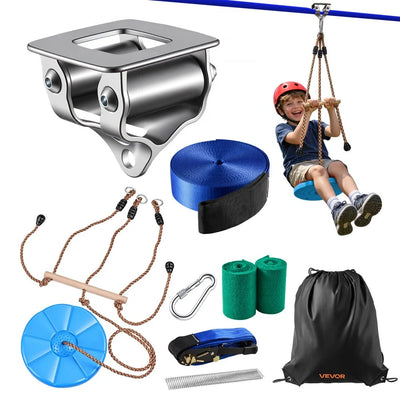 Vevor Zipline Kit 52' Backyard Zipline Swing Seat 3-in-1 Set New