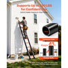 VEVOR Telescoping Ladder, 12.5 ft Extension Ladder One-Button Retraction, Heavy-Duty 330 lbs Capacity, for Home Repairs, Painting, Window Cleaning and RV, Aluminum, Anti-Slip Steps, Orange & Black