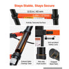 VEVOR Telescoping Ladder, 12.5 ft Extension Ladder One-Button Retraction, Heavy-Duty 330 lbs Capacity, for Home Repairs, Painting, Window Cleaning and RV, Aluminum, Anti-Slip Steps, Orange & Black