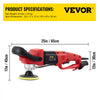VEVOR Wet Polisher Grinder, 6 Variable Speed Buffing Machine & 8PCS Polishing Kit, with 4" & 5" Diamond Polishing Pads, Splash Shield, Concrete Stone Tool for Ceramic Tile Marble Stone Countertop