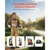 VEVOR Pressure Washer Telescoping Wand, 24 ft, 4000 psi, Telescopic Spray Wand with Power Washer Extension Wands, Gutter Cleaner, Pivoting Coupler, 7 Spray Nozzle Tips and Adjustable Support Harness