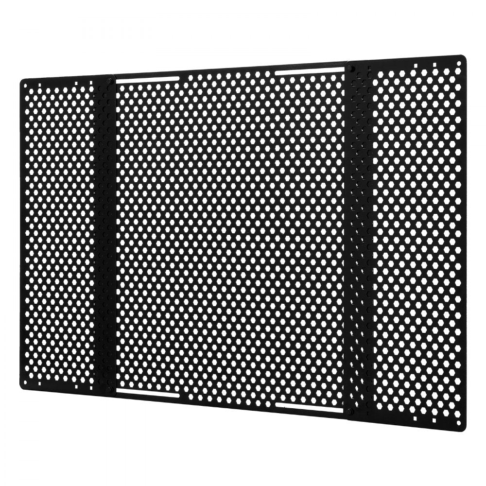 VEVOR RV Screen Door Protector, Adjusts from 22 to 31.5 inch, Adjustable Door Grille, Easy to Install, Reinforced Breathable Honeycomb Holes, Iron Camper RV Entry Protector for Pet Protection, Black
