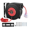 VEVOR Retractable Extension Cord Reel, 45 FT, Heavy Duty 12AWG/3C SJTOW Retractable Power Cord with Lighted Triple Tap Outlet, 15 Amp Circuit Breaker 180° Swivel Bracket for Ceiling or Wall Mount