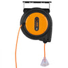 VEVOR Retractable Extension Cord Reel, 75 FT, Heavy Duty 14AWG/3C SJTOW Retractable Power Cord with Lighted Triple Tap Outlet, 13 Amp Circuit Breaker 180° Swivel Bracket for Ceiling or Wall Mount