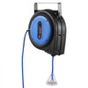 VEVOR Retractable Extension Cord Reel, 75 FT, Heavy Duty 14AWG/3C SJTOW Retractable Power Cord with Lighted Triple Tap Outlet, 13 Amp Circuit Breaker 180° Swivel Bracket for Ceiling or Wall Mount